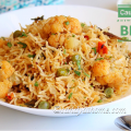 cauliflower peas biryani recipe, cauliflower biryani recipe