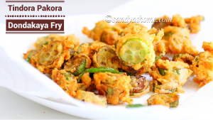 dondakaya pakodi fry, tindora fry