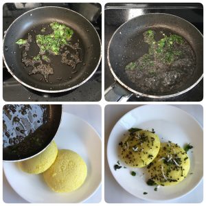 tempering idli dhokla