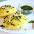 instant dhokla using idli batter, khatta idli, instant dhokla