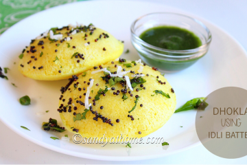 instant dhokla using idli batter, khatta idli, instant dhokla