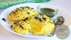 instant dhokla using idli batter, instant dhokla, khatta dhokla