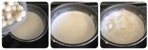 add kozhukattai to milk mixture