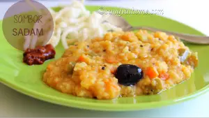 sambar sadam recipe, sambar rice