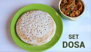 sponge dosa recipe, set dosa recipe