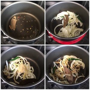 saute onion for cabbage biryani