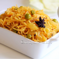 cabbage biryani recipe, cabbage peas biryani