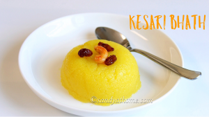 kesari bhath recipe, karnataka style kesari bath