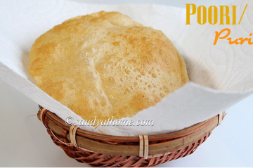 poori recipe, puri