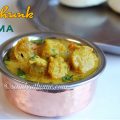 soya chunks kurma recipe, meal maker kurma, kurma