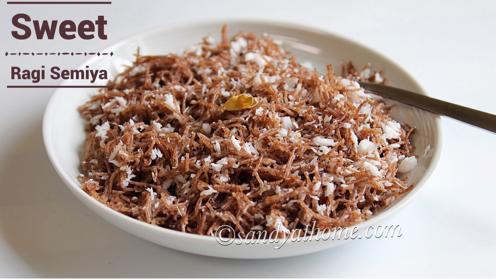 sweet ragi semiya recipe, sweet ragi vermicelli, sweet semiya