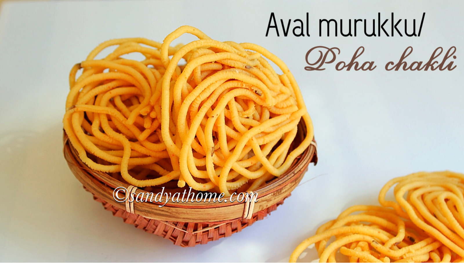 aval murukku recipe, poha chakli