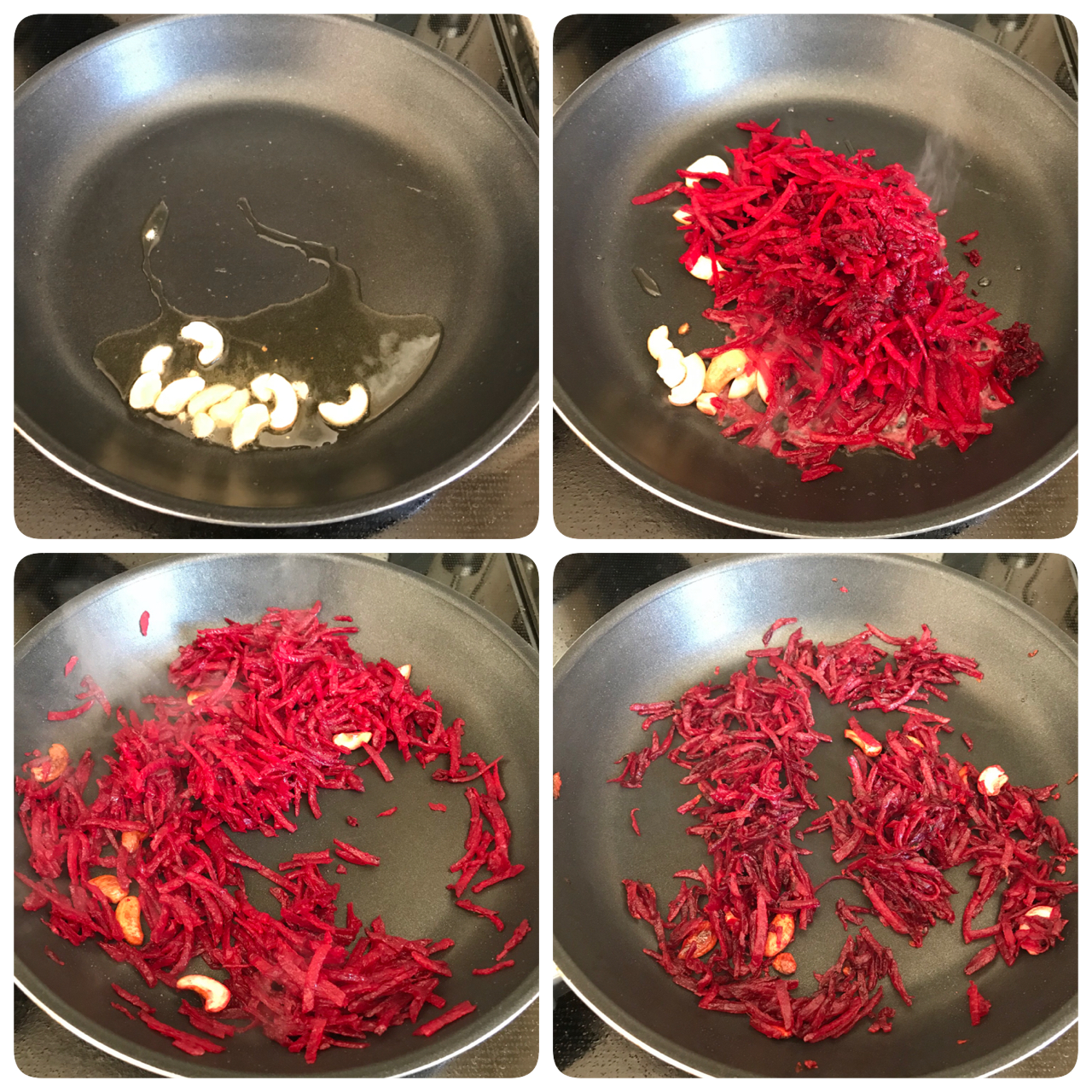 saute grated beetroot in ghee