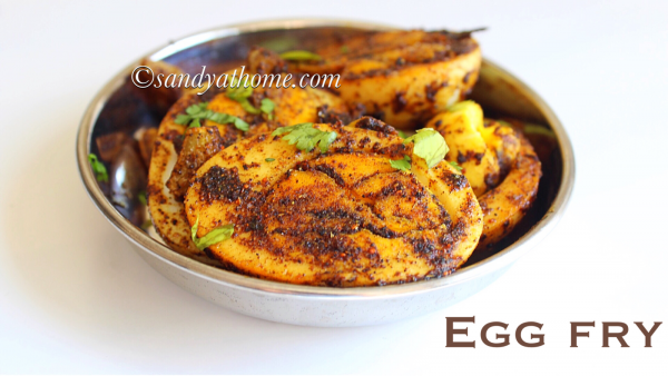 Egg fry recipe, Egg masala fry recipe, Spicy egg fry - Sandhya's recipes