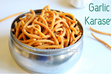 garlic karasev recipe, poondu karasev, diwali snacks