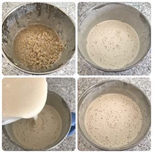 in a blender grind quinoa