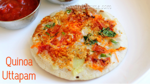 quinoa uttapam recipe, uttapam