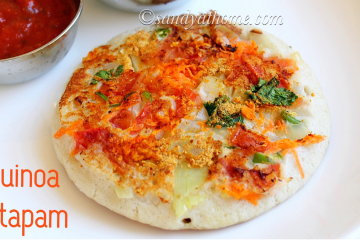 quinoa uttapam recipe, uttapam