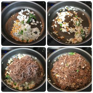 saute onions and toss steamed ragi semiya