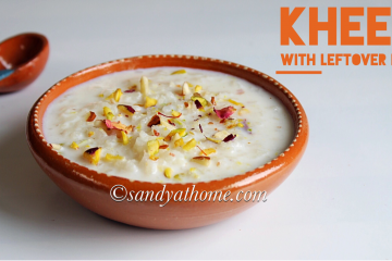 rice kheer, leftover rice kheer