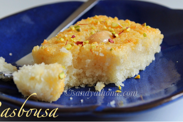 basbousa, semolina cake