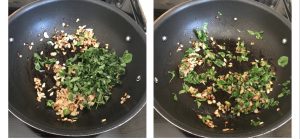 saute methi/ fenugreek leaves