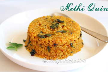 methi quinoa recipe, quinoa upma, methi quinoa