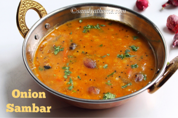 chinna vengaya sambar, onion sambar