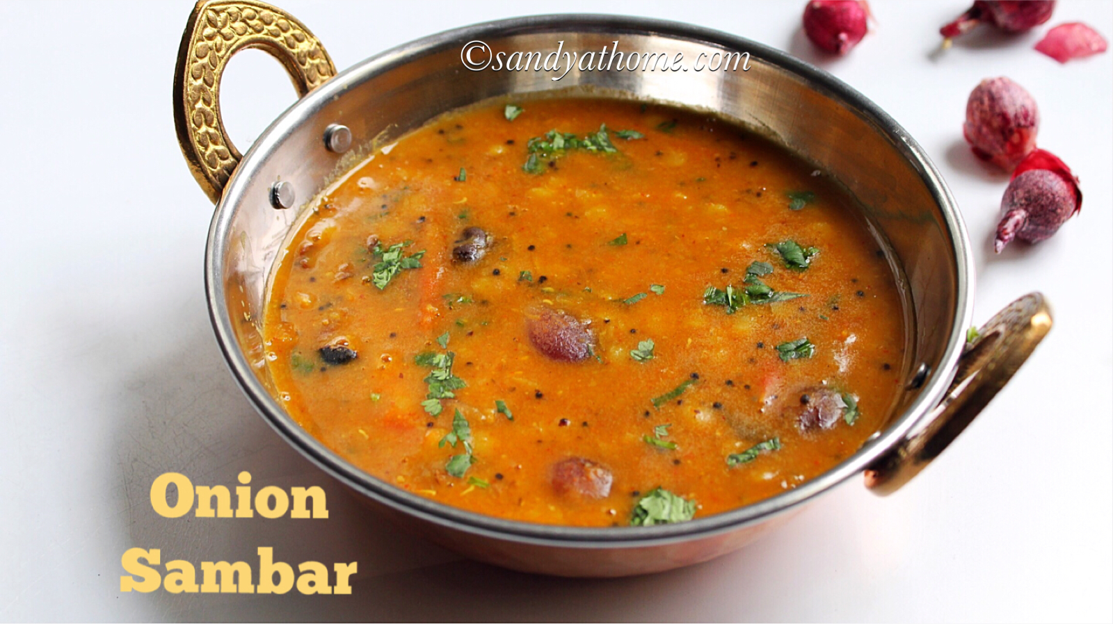 chinna vengaya sambar, onion sambar