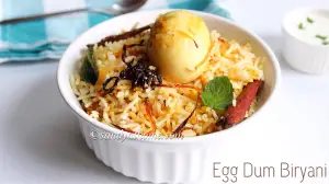 egg biryan recipe, egg dum biryani