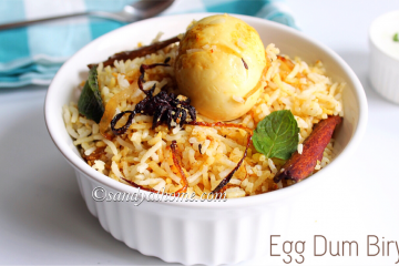 egg biryan recipe, egg dum biryani