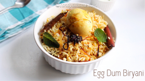 egg dum biryani, hyderabadi egg dum biryani