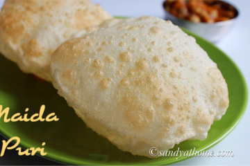 maida puri recipe, puri, poori, maida poori