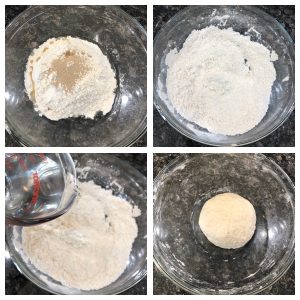 Knead pizza dough