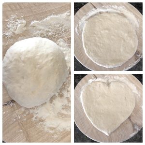 Shape the pizza dough