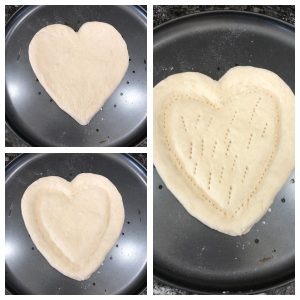 Place the pizza dough on baking tray