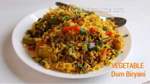 dum biryani, vegetable biryani