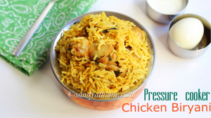 pressure cooker chicken biryani, biryani