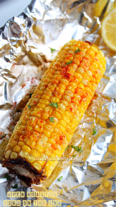 Oven roasted corn on the cob