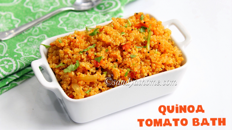 Quinoa Tomato Bath Recipe Indian Quinoa Recipes Sandhya S Recipes