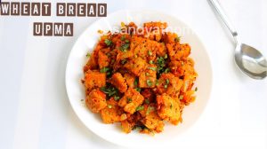 whole wheat bread upma, bread upma