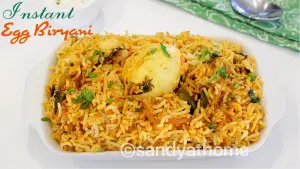 Instant egg biryani recipe, Street food egg biryani