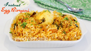 instant egg biryani, street food egg biryani