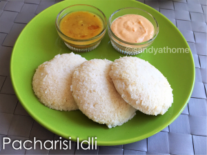 pacharisi idli recipe, raw rice idli recipe