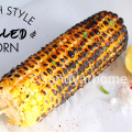 grilled corn, beach style corn