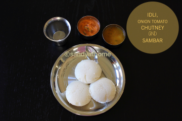 Idli, chutney, sambar