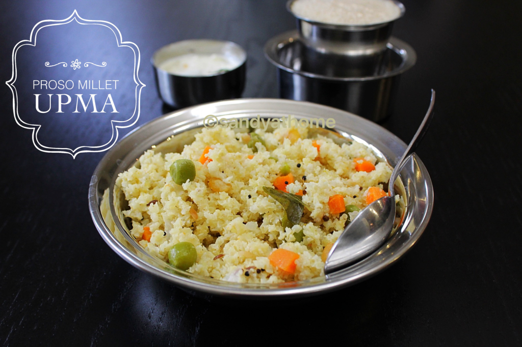 Proso millet upma, Millet recipes Sandhya's recipes