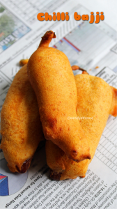 Mirchi bajji recipe, Milagai bajji