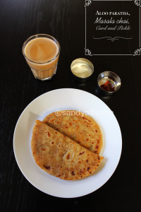 Aloo paratha, Masala chai, Indian breakfast