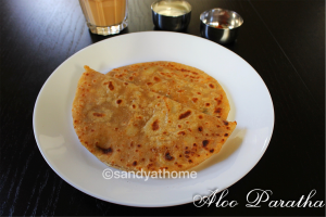 Aloo paratha, Masala chai, Indian breakfast